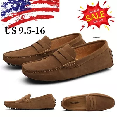 Men's Casual Driving Shoes Soft Loafers Moccasins Slip On Lazy Shoes Lefu Shoes • $34.43