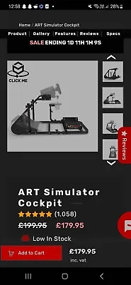 £100 • Buy GT OMEGA Art Simulator Cockpit
