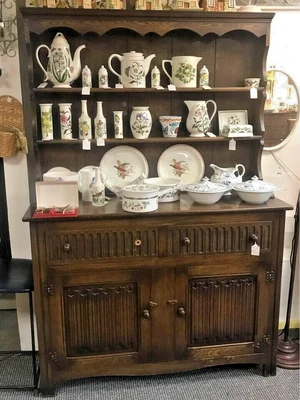 £40 • Buy Dark Oak Dutch Priory Style Dresser Double Door/Drawers!