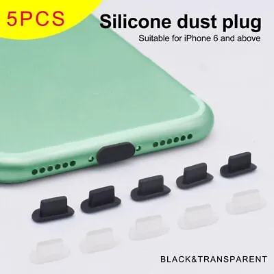 Silicone Stopper Anti Dust Plug For IPhone 12 11 Pro Max X XR Max 8 7 6S Plus • £2.81