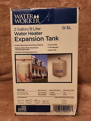 Water Worker 2 Gallon Water Heaters Expansion Tank G-5L Up To 50 Gallon • $39.95