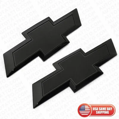 16-19 Chevy Silverado 1500 Bowtie Front Grille Tailgate Logo Emblem Z71 Blackout • $44.79