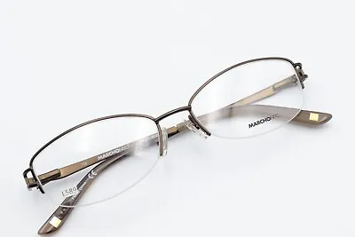 MARCHON NYC CHRYSTIE 210 Satin Brown 53-16-135 Half Rim Frames Flex Hinges L589 • $24.99