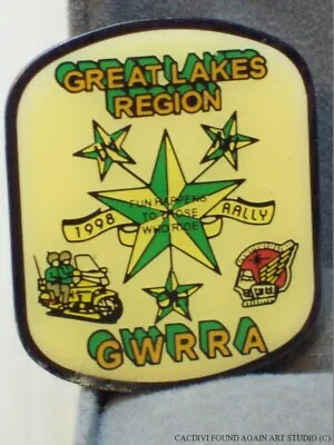 Honda Gold Wing Motorcycle Pin Great Lakes Region GWRRA 1998 Rally Biker Badge • $8.98