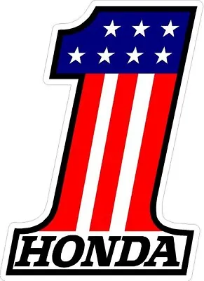 #M112 (1) 6  Honda 1 One  Vintage  Decal Sticker LAMINATED • $4.99