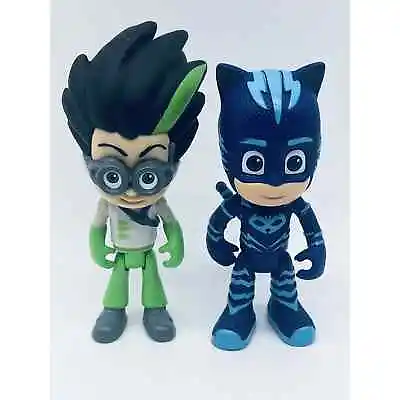 PJ Masks Romeo Mad Scientist Villian Green Outfit - Cat Boy Figures Lot Of 2 • $16.11