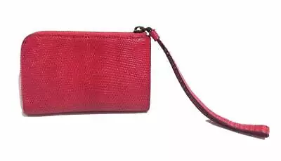 Authentic BOTTEGA VENETA Coin Case Coin Purse Lizard Leather Red Men Women • $277.43