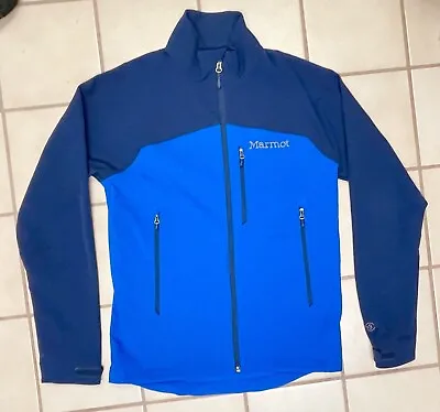Marmot Bero M3 Softshell Jacket Mens Size Small True Blue Full Zip Windproof • $26.90