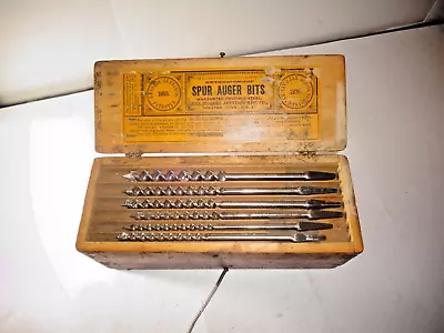 Russell Jennings Spur Auger Drill  Bits With The Original Box Ok Condition • $140