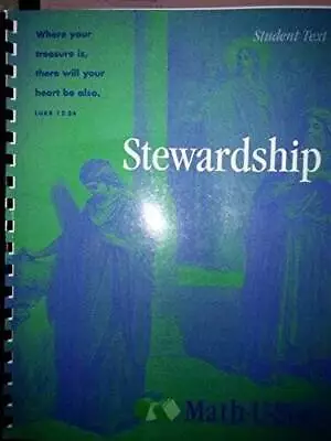 Stewardship Student Text - Paperback By Steven P Demme - ACCEPTABLE • $6.61