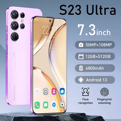 7.3'' S23 Ultra 5G SmartPhone 16G+512GB Dual Sim Android 13 Unlocked Deca-Core • $272