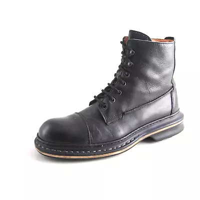 Moma Combat Ankle Boots Black Leather Mens Shoe Shoe Size EU 42 US 9 $520 • $189