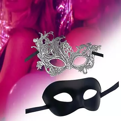 2x Masquerade Mask For Women Men Cosplay Comfortable Prom Ball Mask Mardi Gras • £7.07