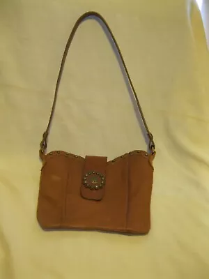 Vintage 80's Custom Made Western Leather & Studs Handbag Purse • $7.99