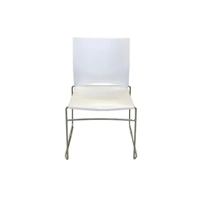 Connection Xpresso Stacking Cantilever Chair In White • £29