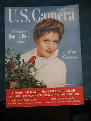 US Camera Magazine December 1954 Merry Christmas How To Do It Issue PL 56 • $14.99