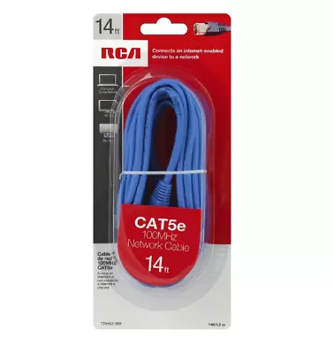 RCA CAT5e 100MHz Network Ethernet Cable 14 Ft. Connects Internet Enabled Devices • $8.99