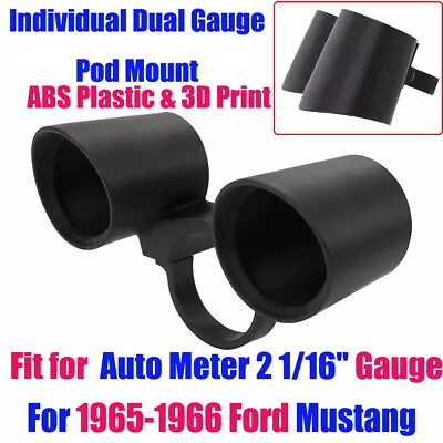 Rally Pac Dual Gauge Pod Mount For Auto Meter 2 1/16  1965 1966 Ford Mustang 3D • $54.89