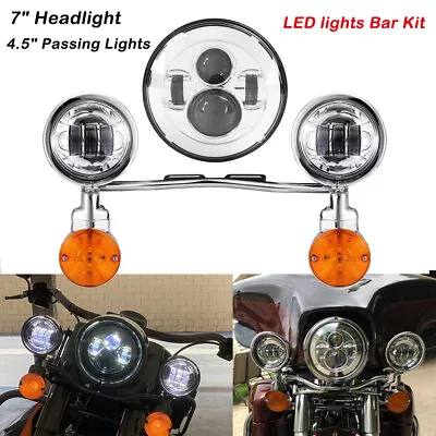 $199.90 • Buy 7  LED Headlight Passing Light Bar For Yamaha V Star 650 950 1100 Custom Classic