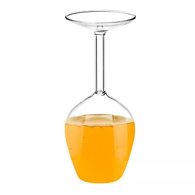 14 Fluid Ounce Unique Long Stem Upside Down Wine Glass NEW Modern Glassware • $18.98