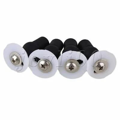 4x Toilet Seat Hinges Blind Hole Fixings Top Fix Well Nut Screw Rubber • $13.59