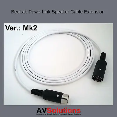 Speaker Cable Extension For B&O Bang & Olufsen BeoLab PowerLink Mk2 WHT HQ - 1 M • £19.99