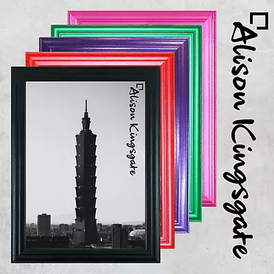 Picture Frames Black Photo Red Poster Frame Pink Green Purple A1 A2 A3 A4 A5 A6 • £4.71