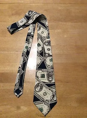 City Silk Co CITY ONE $100 Hundred $50 Fifty Dollar Bill Money TIE Polyester • $9.99