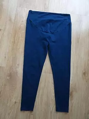 FRUGI Ladies Navy Blue Maternity Leggings MEDIUM UK 12 EXCELLENT • £10.99