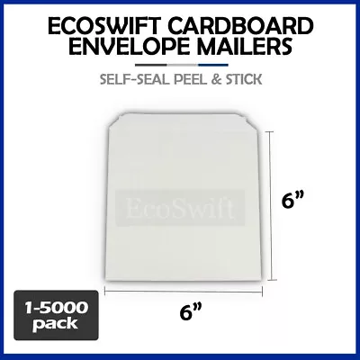 1-5000 6 X 6 EcoSwift CD/DVD Self Seal Photo Ship Flat Cardboard Envelope Mailer • $15.99