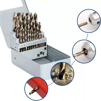 Cobalt Jobber Twist Drill Bit Sets For Drilling Stainless Steels & Hard Metals  • £11.69