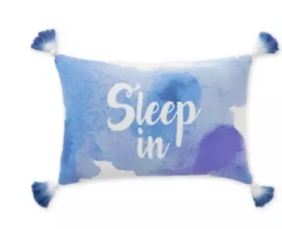 Whim By Martha Stewart Collection Sleep In 12  X 18  Tassel Throw Pillow - Blue • $4.71