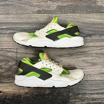 Nike Huarache  Action Green  Men's Size 10 White Lime Green Sneakers 318429-304 • $19.99