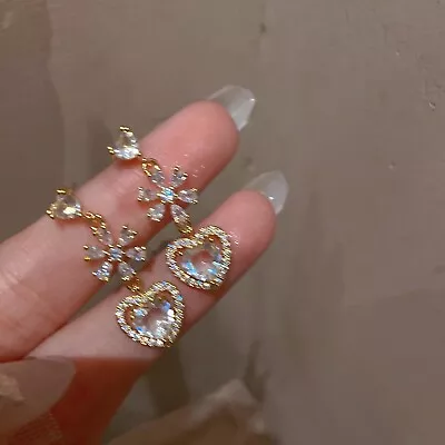$7.99 • Buy Vintage Look Pearl Gorgeous Crystal Earrings Dangle Drop Elegant 