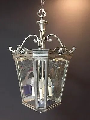 A Georgian Style Silvered Bronze Hall Lantern • £2850