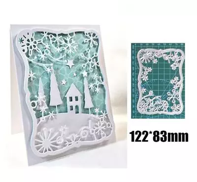 Metal Cutting Dies Snowflake Frame Stencils DIY Scrapbooking Paper Card Template • $4.21