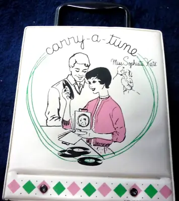 Carry-a-tune Miss Sophista Kate 45 RPM Vinyl Record Vintage White Carrying Case • $28