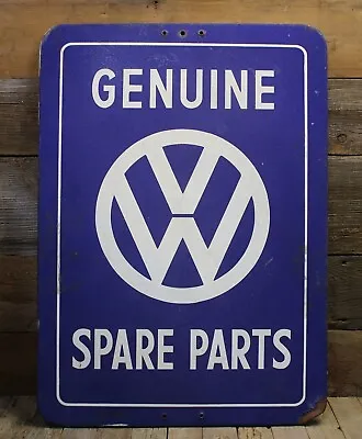 Vintage 1965 VOLKSWAGEN Porcelain VW DEALER Service GENUINE SPARE PARTS Sign • $5500