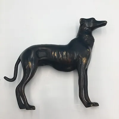 £59.94 • Buy Large 8” Brass Bronze Greyhound Whippet Statue Art Sculpture