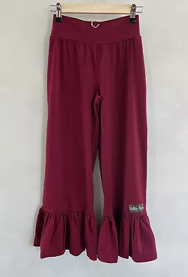 Matilda Jane Ruffle Capri Pants Women’s XS Extra Small  Pink Fuscia Crop Ankle • $24.99