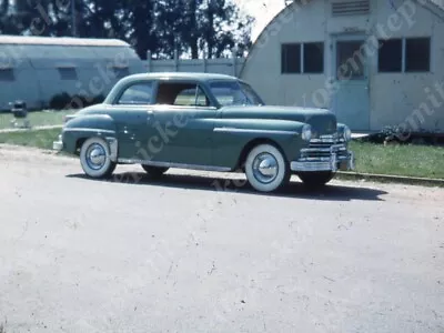 Sl82 Original Slide 1950's Military Base ? Old Car 301a • $9.25