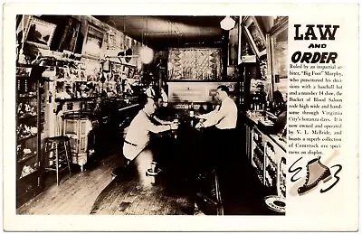 VIRGINIA CITY NV - RPPC Bucket Of Blood Saloon Bar Nevada Real Photo Postcard • $9.99