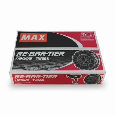 Max TW898 21ga Max Rebar Tie Wire Black Annealed Steel 50 Rolls Per Case • $279.64