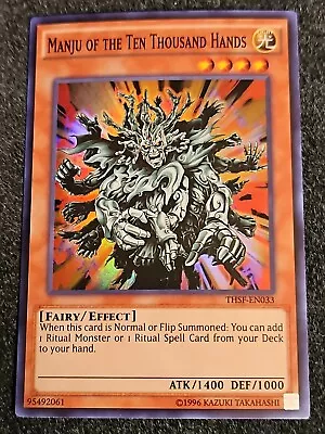 Yugioh Manju Of The Ten Thousand Hands THSF-EN033 Super Rare Unl Ed NM • $1.75