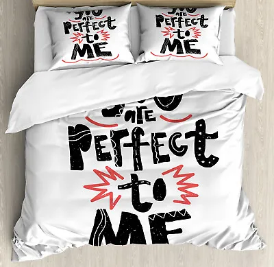 Saying Duvet Cover Set You Are Perfect To Me • £32.99