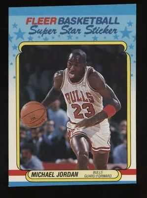 1988 Fleer Basketball Sticker #7 Michael Jordan Chicago Bulls HOF • $0.99