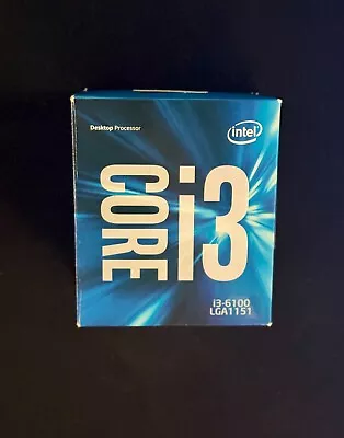 Intel Core I3-6100 - 3.70 GHz Dual-Core (BX80662I36100) Processor W/ COOLER FAN! • $20