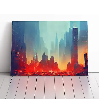 £19.95 • Buy New York City Skyline Vol.5 Abstract Canvas Print Wall Art Framed Poster Picture