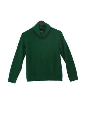 £32.50 • Buy Hobbs Women's Jumper M Green Wool With Cashmere High Neck Pullover