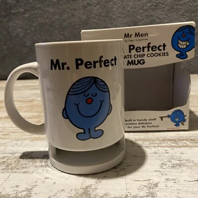 £7.99 • Buy Coffee Mug With Cookie Slot - Official Mr Men - MR Perfect - New In Box - 2004
